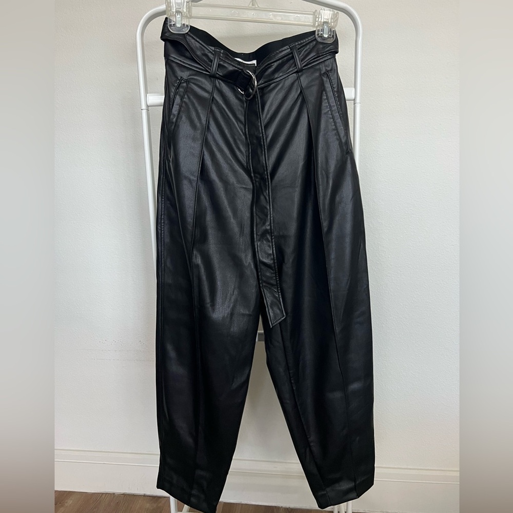 Aritzia Vegan Leather Pants - Babaton - Black - Size 4